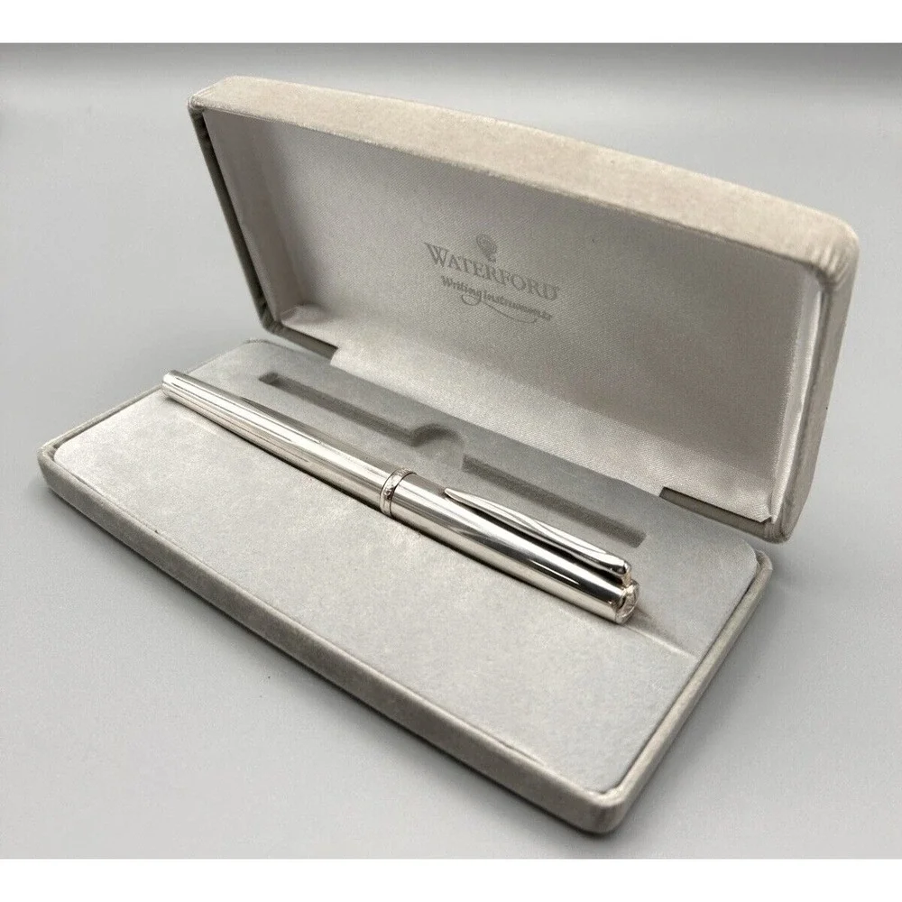 Waterford Silver Glen Guilloche Rollerball Pen W407 | NEW in Box Graduation gift